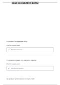 GCSE EDEXCEL B GEOGRAPHY PAPER 1 QUESTIONS WITH MARK SCHEME
