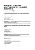 WGU C963 EXAM&vert; 144 QUESTIONS&vert; WITH COMPLETE SOLUTIONS