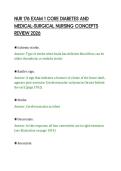 NUR 176 EXAM 1 CORE DIABETES AND&NewLine;MEDICAL-SURGICAL NURSING CONCEPTS&NewLine;REVIEW 2026