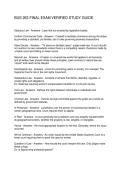 BUS 263 FINAL EXAM VERIFIED STUDY GUIDE