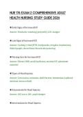 NUR 176 EXAM 2 COMPREHENSIVE ADULT&NewLine;HEALTH NURSING STUDY GUIDE 2026