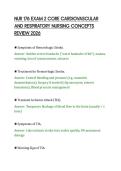 NUR 176 EXAM 2 CORE CARDIOVASCULAR&NewLine;AND RESPIRATORY NURSING CONCEPTS&NewLine;REVIEW 2026