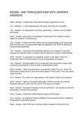 BUS263 - MID-TERM QUESTIONS WITH VERIFIED ANSWERS