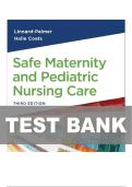 TEST BANK FOR Safe Maternity & Pediatric Nursing Care Third Edition by Luanne LinnardT-Palmer &comma; Gloria Haile CoatsISBN&colon;9780803697348 COMPLETE GUIDE ALL CHAPTERS COVERED 100&percnt; VERIFIED A&plus; GRADE ASSURED&excl;&excl;&excl;&excl;&excl; NEW LATEST UPDATE&excl;&excl;&excl;&excl;&excl;