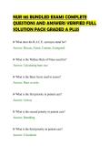 NUR 185 BUNDLED EXAMS COMPLETE&NewLine;QUESTIONS AND ANSWERS VERIFIED FULL&NewLine;SOLUTION PACK GRADED A PLUS
