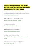 NUR 185 BUNDLED EXAMS TEST BANK&NewLine;SOLVED QUESTIONS ACCURATE ANSWERS&NewLine;COMPREHENSIVE STUDY GUIDE