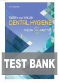 TEST BANK FOR Darby & Walsh Dental Hygiene&colon; Theory and Practice 6th Edition by Jennifer A Pieren &comma; Cynthia Gadbury-Amyot ISBN&colon;978-0323877824 COMPLETE GUIDE ALL CHAPTERS COVERED 100&percnt; VERIFIED A&plus; GRADE ASSURED&excl;&excl;&excl;&excl;&excl; NEW LATEST UPDATE&excl;&excl;&excl;&excl;&excl;