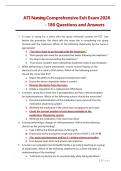 ATI Nursing Comprehensive Exit Exam 2026 &vert; 180 Questions & Answers &vert; Comprehensive Practice Exam Prep