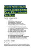 2026&sol;2027 Maine Architecture Board Supplemental Exam&colon; S-Tier Universal Test Bank & Regulatory Guide