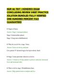 NUR 185 TEST 1 HONDROS EXAM&NewLine;CONCLUDING REVIEW SHEET PRACTICE&NewLine;SOLUTION BUNDLED FULLY VERIFIED&NewLine;ONE HUNDRED PERCENT PASS&NewLine;GUARANTEED