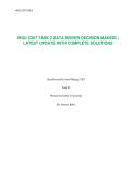 WGU C207 TASK 2 DATA DRIVEN DECISION MAKING  LATEST UPDATE WITH COMPLETE SOLUTIONS