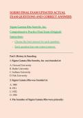 SGRHO FINAL EXAM UPDATED ACTUAL EXAM QUESTIONS AND CORRECT ANSWERS