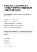 NUR 200 FINAL EXAM 2026 INFECTION&NewLine;CONTROL AND SAFETY WORKBOOK SOLVED&NewLine;QUESTIONS COMPILATION