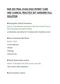 NUR 200 FINAL EXAM 2026 PATIENT CARE&NewLine;AND CLINICAL PRACTICE SET ANSWERS FULL&NewLine;SOLUTION