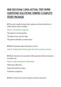 NUR 205 EXAM 1 2026 ACTUAL TEST PAPER&NewLine;QUESTIONS SOLUTIONS VERIFIED COMPLETE&NewLine;STUDY PACKAGE&NewLine;
