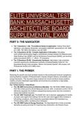 S-TIER TEST BANK&colon; Massachusetts Architecture Board Supplemental Exam &lpar;MSBC 10th Edition & 2026&sol;2027 Codes&rpar;