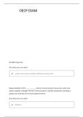 OEC TEST ALL ACTUAL QUESTIONS AND CORRECTLY ANSWERED  