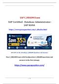 Database Administrator - SAP HANA C&lowbar;DBADM Practice Test Q&As PDF