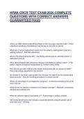 HFMA CRCR TEST EXAM 2026 COMPLETE QUESTIONS WITH CORRECT ANSWERS GUARANTEED PASS