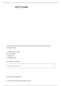 OECP TEST ACTUAL QUESTIONS AND CORRECTLY WELL DEFINED ANSWERS