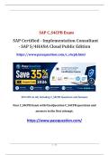 SAP S4HANA Cloud Public Edition C&lowbar;S4CPB Practice Test Q&As PDF
