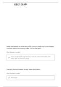 OEC FINAL EXAM MULTIPLE CHOICE BANK QUESTIONS AND CORRECTLY WELL DEFINED ANSWERS