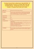 Workday Financial Data Loading Exam Guide 2025&sol;2026 - 30&NewLine;Verified Questions & Answers on Tenants&comma; EIB&comma; iLoad&comma; and&NewLine;Foundation Recipes - 184 Questions and Answers Already&NewLine;Graded A&plus; Premium Exam Tested And Verified