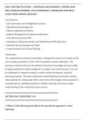 CGSC F100 PRACTICE EXAM &ndash; QUESTIONS AND ANSWERS &vert; VERIFIED AND&NewLine;WELL DETAILED ANSWERS &vert; PLUS RATIONALES &vert; DOWNLOAD AND PASS &vert;&NewLine;LATEST EXAM UPDATE 2026&sol;2027