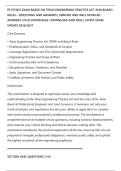 PE ETHICS EXAM BASED ON TEXAS ENGINEERING PRACTICE ACT AND BOARD&NewLine;RULES &ndash; QUESTIONS AND ANSWERS &vert; VERIFIED AND WELL DETAILED&NewLine;ANSWERS &vert; PLUS RATIONALES &vert; DOWNLOAD AND PASS &vert; LATEST EXAM&NewLine;UPDATE 2026&sol;2027