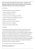 MHA 710 HEALTHCARE ECONOMICS PRACTICE EXAM &ndash; QUESTIONS AND&NewLine;ANSWERS &vert; VERIFIED AND WELL DETAILED ANSWERS &vert; PLUS RATIONALES &vert;&NewLine;DOWNLOAD AND PASS &vert; LATEST EXAM UPDATE 2026&sol;2027