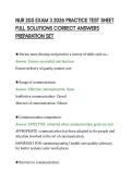 NUR 205 EXAM 3 2026 PRACTICE TEST SHEET&NewLine;FULL SOLUTIONS CORRECT ANSWERS&NewLine;PREPARATION SET