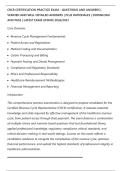 CRCR CERTIFICATION PRACTICE EXAM &ndash; QUESTIONS AND ANSWERS &vert;&NewLine;VERIFIED AND WELL DETAILED ANSWERS &vert; PLUS RATIONALES &vert; DOWNLOAD&NewLine;AND PASS &vert; LATEST EXAM UPDATE 2026&sol;2027