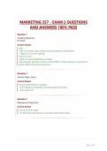 MARKETING 357 - EXAM 2 QUESTIONS&NewLine;AND ANSWERS 100&percnt; PASS
