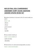 NUR 205 FINAL 2026 COMPREHENSIVE&NewLine;ASSESSMENT SCRIPT SOLVED QUESTIONS&NewLine;ANSWERS UPDATED REVIEW SET