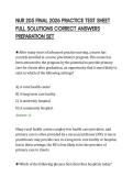NUR 205 FINAL 2026 PRACTICE TEST SHEET&NewLine;FULL SOLUTIONS CORRECT ANSWERS&NewLine;PREPARATION SET