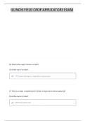 ILLINOIS APPLICATOR TEST FOR GENERAL STANDARDS QUESTIONS AND CORRECT ANSWERS 