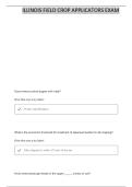 FIELD CROPS FROM THE UNIVERSITY OF ILLINOIS QUESTIONS AND CORRECT ANSWERS 