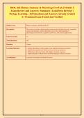BIOL 252 Human Anatomy & Physiology II w&sol;Lab &vert; Module 2&NewLine;Exam Review and Answers -Summary &vert; LockDown Browser &vert;&NewLine;Portage Learning - 165 Questions and Answers Already Graded&NewLine;A&plus; Premium Exam Tested And Verified