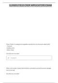 ILLINOIS FIELD CROP APPLICATORS TEST QUESTIONS AND CORRECT ANSWERS 