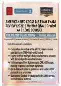 American Red Cross BLS Final Exam Review 2026 &ndash; Complete 200&plus; Q&A Test Bank with Verified Answers & Detailed Rationales &vert; ARC&sol;AHA-Aligned &vert; CPR&comma; AED & Emergency Response &vert; Graded A&plus; &vert; Instant Download