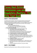 Texas Real Estate Commission &lpar;TREC&rpar; Law & Regulatory Mastery&colon; Elite 2026&sol;2027 Test Bank &lpar;66&plus; Q&A&rpar;