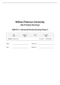 NUR 6111&colon; Advanced Practice Nursing I - Exam 3 William Paterson University