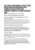 D072 WGU ASSESSMENT STUDY GUIDE QUESTIONS ND ANSDWERS WITH COMPLETE SOLUTIONS 100&percnt; CORRECT RATED A&plus; LATEST UPDATED 2026