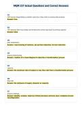 MQM 227 Actual Questions and Correct Answers
