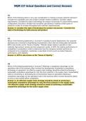 MQM 227 Actual Questions and Correct Answers