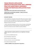TEXAS PRIVATE APPLICATOR CERTIFICATION EXAM 2026&ndash;2027 &vert; VERIFIED PRACTICE QUESTIONS & ANSWERS &vert; COMPLETE PESTICIDE APPLICATOR STUDY GUIDE