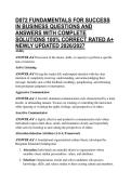 D072 FUNDAMENTALS FOR SUCCESS IN BUSINESS QUESTIONS AND ANSWERS WITH COMPLETE SOLUTIONS 100&percnt; CORRECT RATED A&plus; NEWLY UPDATED 2026&sol;2027