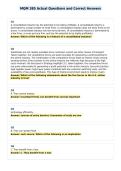 MQM 385 Actual Questions and Correct Answers