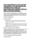 WGU FUNDAMENTALS FOR SUCCESS IN BUSINESS - D072 QUESTIONS AND ANSWERS WITH COMPLETE SOLUTIONS 100&percnt; CORRECT RATED A&plus; NEWLY UPDATED 2026&sol;2027