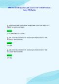 HESI A2-MATH Questions and Answers with Verified Solutions &vert;&NewLine;Latest 2026 Update&NewLine;